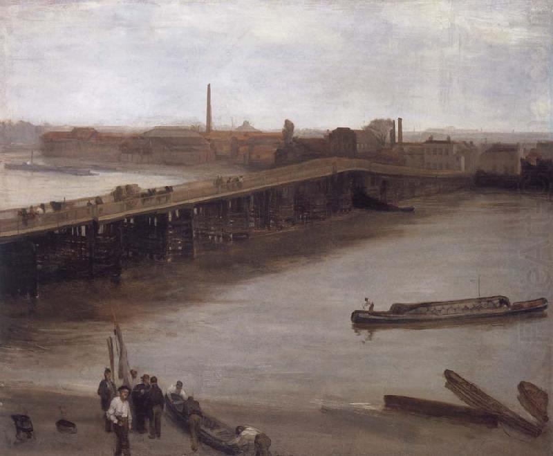 Brown and Silver Old Battersea Bridge, James Mcneill Whistler